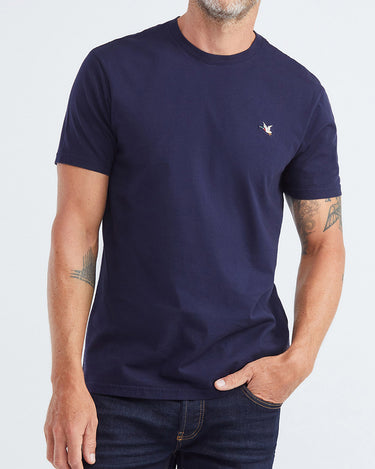 SLIM COTTON T-SHIRT IN BLUE