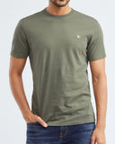 SLIM COTTON T-SHIRT IN GREEN