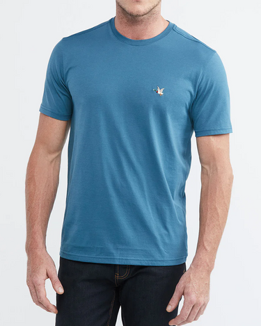 SLIM FIT PIMA COTTON TEE IN BLUE