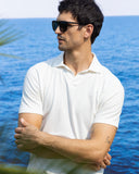 CLASSIC FIT SUMMER SKIPPER POLO IN WHITE