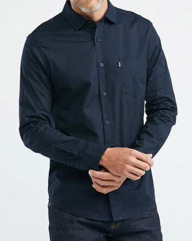 SLIM FIT COTTON SHIRT IN BLUE