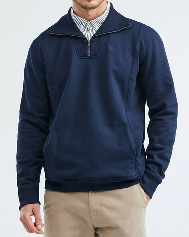 CLASSIC ZIP MOCKNECK SWEATSHIRT IN NAVY