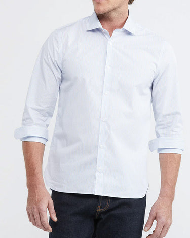 PALE BLUE STRIPED COOLMAX SHIRT