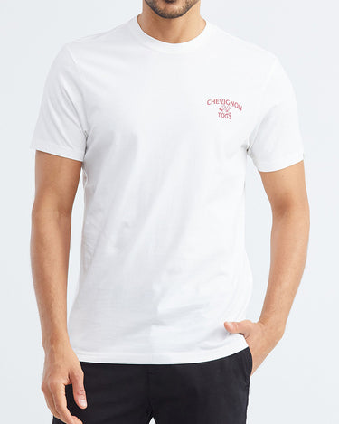 SLIM GRAPHIC COTTON T-SHIRT IN WHITE