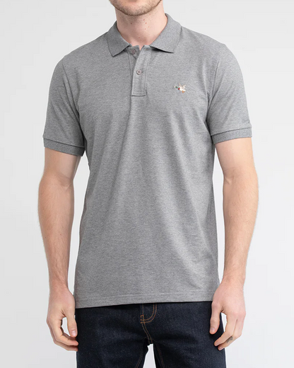 SLIM FIT ICONIC POLO IN GRAY