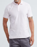 CLASSIC FIT SHORT SLEEVE COTTON POLO IN PALE PINK