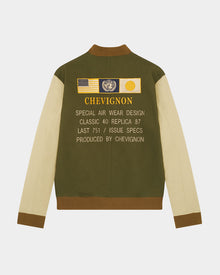 AIR WEAR VESTE BOMBER AVIATEUR EN VERT