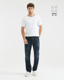 RELAXED FIT HIGH-RISE DARK JEANS IN ULTRA DARK WASH RL008