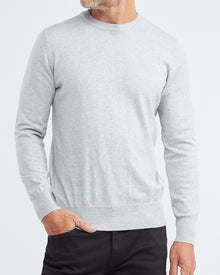 COTTON BASIC SWEATER IN GRAY