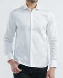 CHEMISE EN SERGÉ DE COTON BLANC