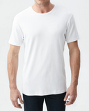 SLIM FIT COTTON BASIC TEE IN WHITE