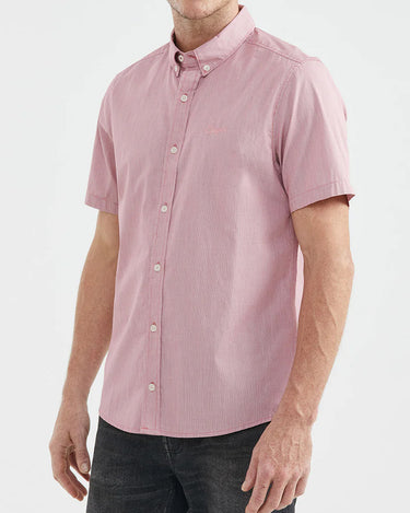 RED SHORT-SLEEVE COTTON SHIRT