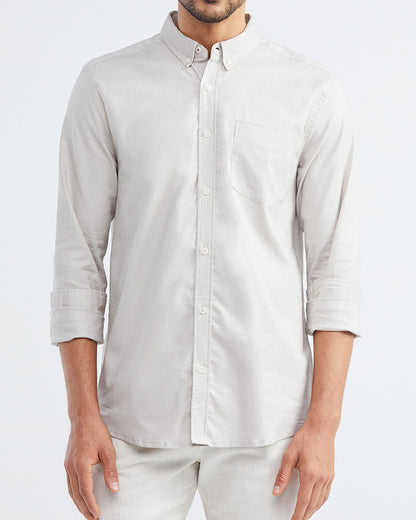 CLASSIC FIT POCKET SHIRT IN GRAY