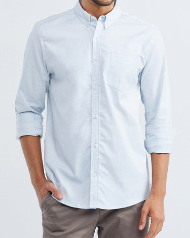 CLASSIC FIT POCKET SHIRT IN PALE BLUE