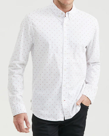 WHITE MICRO DOT COTTON SHIRT