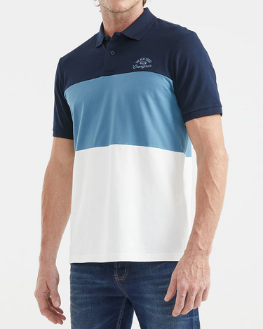 POLO ICÓNICO AZUL Y BLANCO