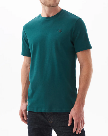 SLIM FIT COTTON TEE IN DARK GREEN