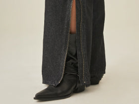 Women's Straight Jeans - Gray