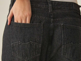 Women's Straight Jeans - Gray