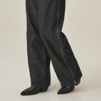 Women's Straight Jeans - Gray