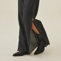 Women's Straight Jeans - Gray