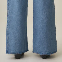 Women's Wide Leg Jeans - Blue