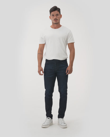 SLIM FIT MID-RISE JEANS IN ULTRA DARK WASH SL0013