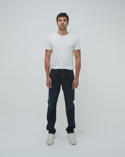 RELAXED FIT HIGH-RISE DARK JEANS IN ULTRA DARK WASH RL0010