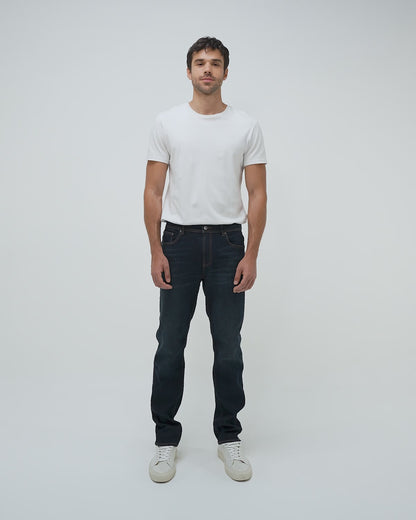 RELAXED FIT HIGH-RISE JEANS IN ULTRA DARK WASH RL0012