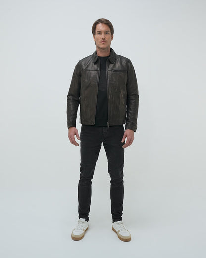 BLOUSON BIKE JACKET IN BLACK
