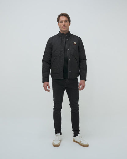 CONVERTIBLE LINING TOGS DOWN JACKET IN BLACK