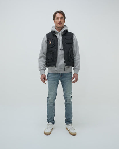 COMBAT TOGS QUILTED VEST IN BLACK