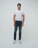 SLIM FIT MID-RISE JEANS IN DARK WASH SL0017