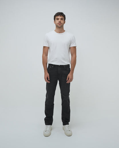 RELAXED FIT HIGH-RISE JEANS IN BLACK RL0015